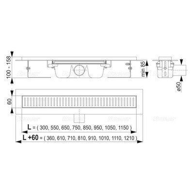 Душевой лоток - AlcaPlast (APZ1-1050)