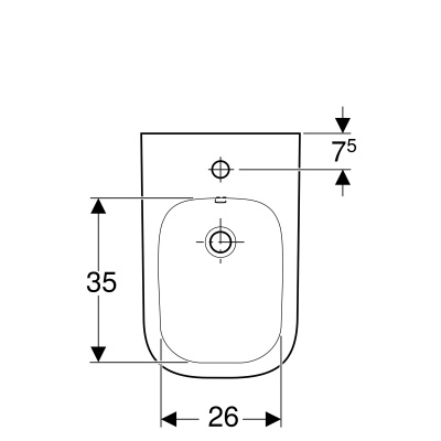 Биде подвесное Geberit 
Smyle Square
 (500.209.01.1)