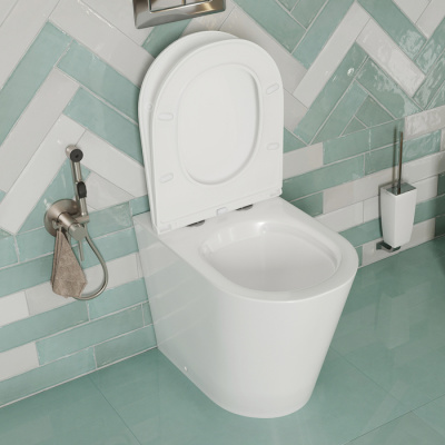 Унитаз приставной, безободковый, Calipso, IDDIS (CALRDSEi26)