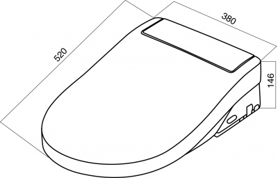Электронная крышка-биде Clean Care AM.PM (CCC7851WH)