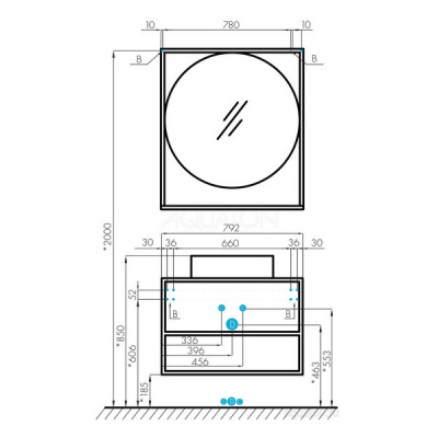 Тумба под раковину Aquaton - Лофт 80 (1A242401LTDU0)