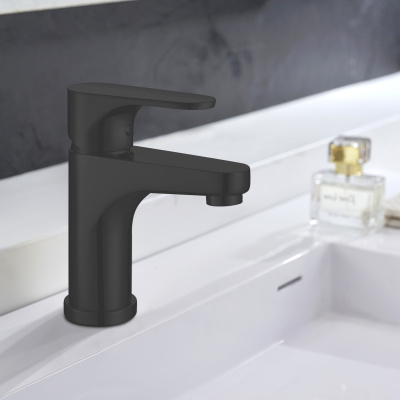 Смеситель ABBER Eleganz для раковины, черный (AF8310B)