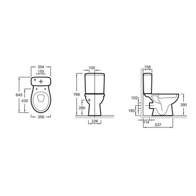 Унитаз напольный Jacob Delafon - PATIO (UJV102-00)