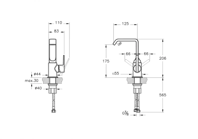 Suit Cмеситель Vitra для раковины, медь (A4261629)