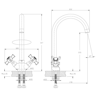 Смеситель Rossinka для кухни (Z02-71)
