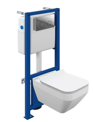 Комплект Cersanit CREA SQUARE CO DPL EO slim + LINK PRO + TWINS хром глянцевый (64443) Комплект Cersanit CREA SQUARE CO DPL EO slim + LINK PRO + TWINS хром глянцевый (64443)