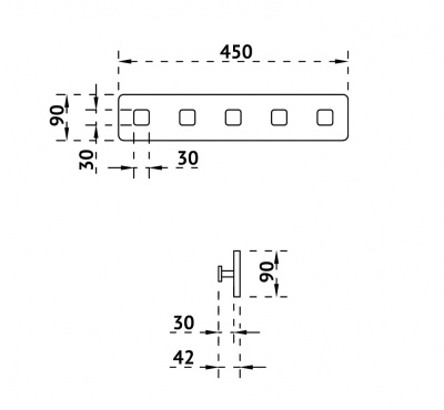 Вешалка ABBER Stein белая (AS1650)