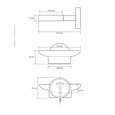 Мыльница Bemeta - WHITE стеклянная, белая (104108044)