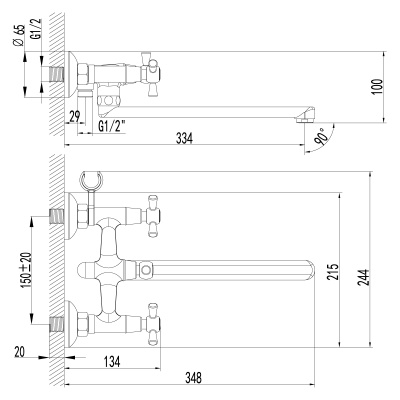 Смеситель Lemark Contour универсальный (LM7451C) Смеситель Lemark Contour универсальный (LM7451C)