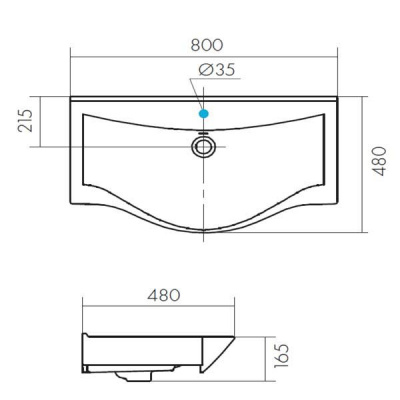 Умывальник AQUATON Беверли-80 (1WH302422)