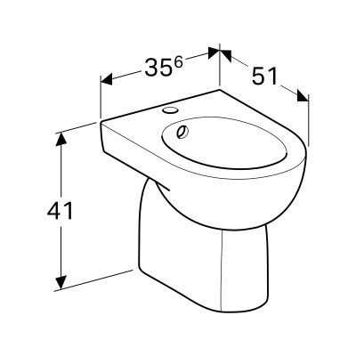 Биде напольное GeberitRenova (233010000)