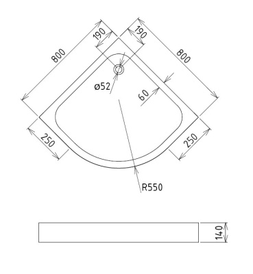 Душевой поддон Gemy (ST06T)