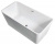 LIN16080 LINCOLN Ванна акриловая, свободностоящая, в комплекте с сифоном и металлической рамой,  1600X800X580мм (LIN16080)