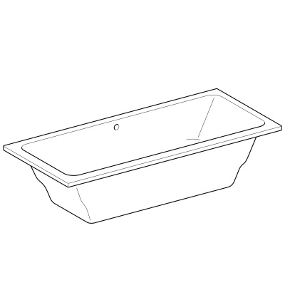 Ванна прямоугольная 180x80 Geberit Renova (657380000)