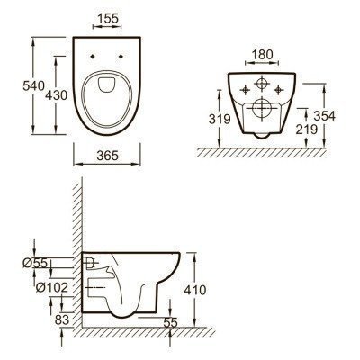 Унитаз подвесной Jacob Delafon - Odeon Up (E4764-00)