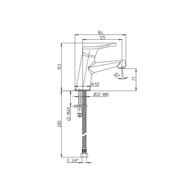 Смеситель для раковины Paini Bios (05CR205LMKM)
