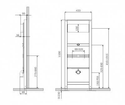 Система инсталляции для писсуара AM.PM (I022701) Система инсталляции для писсуара AM.PM (I022701)