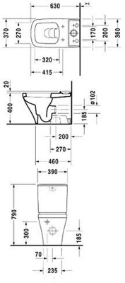 Бачок для унитаза Duravit DuraStyle (0935100005)