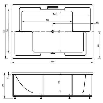 Ванна акриловая Aquatek - Дорадо 190x130 (DOR190-0000002)