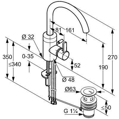Смеситель для раковины Kludi - ZENTA (382550575) Смеситель для раковины Kludi - ZENTA (382550575)