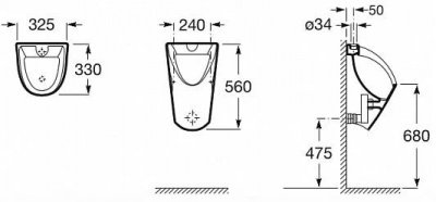Писсуар Roca Chic с верхним подводом (35945L000)