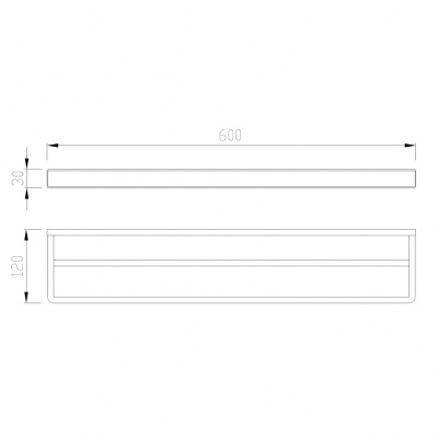 Полотенцедержатель двойной ABBER Westen хром (AA1756)