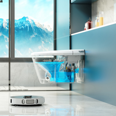 Электронный унитаз-биде ABBER Bequem подвесной белый (AC1119S)