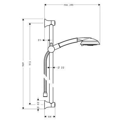 Душевой гарнитур Hansgrohe - Raindance Classic (27841000)
