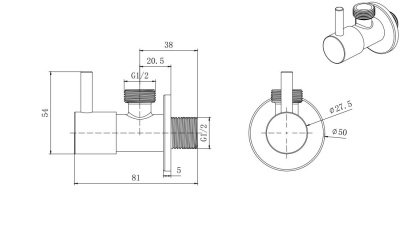 Угловой переходник AQUATEK (AQ2450CR) Угловой переходник AQUATEK (AQ2450CR)