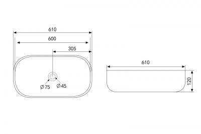 Раковина накладная ABBER Rechteck желтая матовая (AC2209MY)