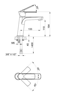 SEVIO Смеситель для раковины (AZ-15954501)