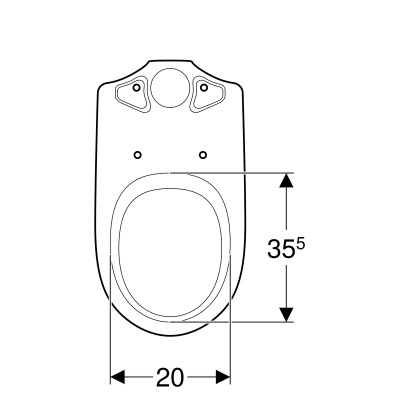 Чаша напольного унитаза Geberit Renova (203820000)