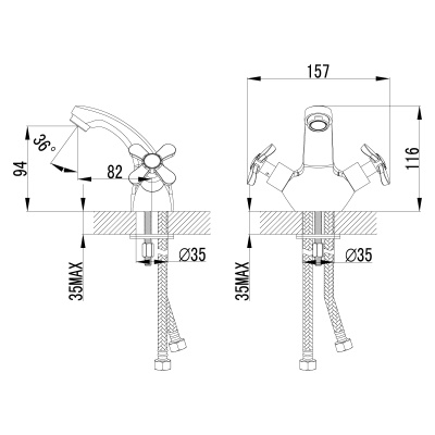 Смеситель Lemark Partner для раковины (LM6546C)