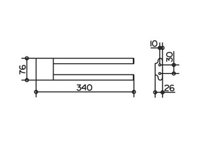 Полотенцедержатель Keuco Edition 400, 34 см (11519010000)