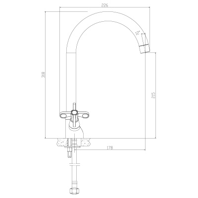 Смеситель Rossinka для кухни (RS42-72)