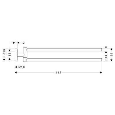Полотенцедержатель двухрожковый Hansgrohe - Logis (40512000)