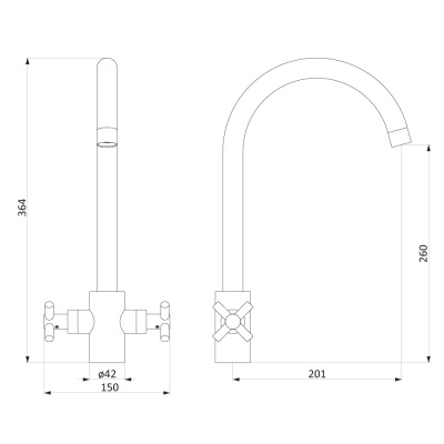 Смеситель для кухни Damixa Neo Classic (240000000)