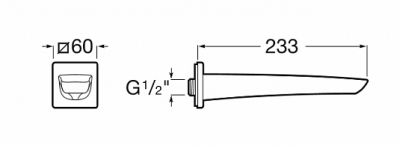 Излив настенный Roca - Insignia (5A0703CN0)