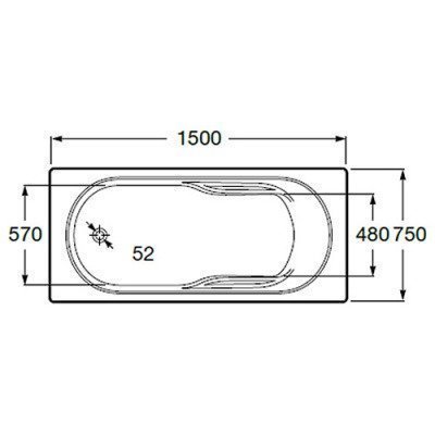 Ванна акриловая Roca - Genova-N 150x75 (ZRU9302894)