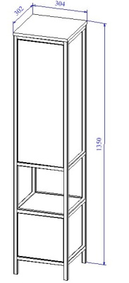 Пенал Cersanit BOTANIQUE 30 (63016)