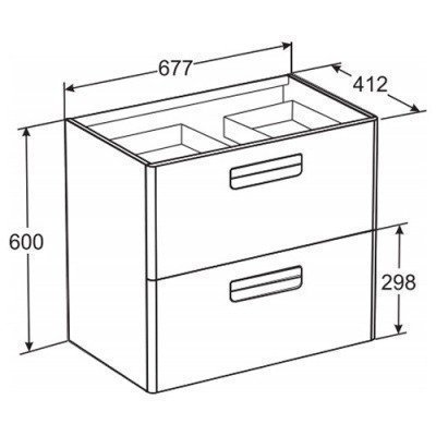 Модуль д/умывальника Roca - the Gap 70 см виноград (ZRU9302741)