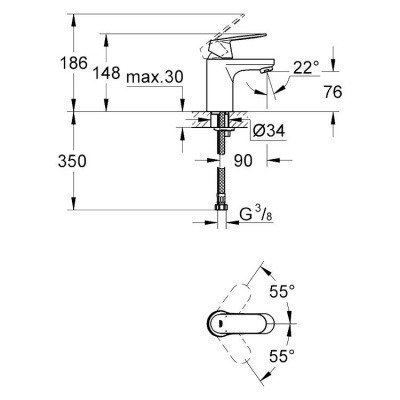 Смеситель для раковины Grohe - Eurosmart Cosmopolitan (32824000)
