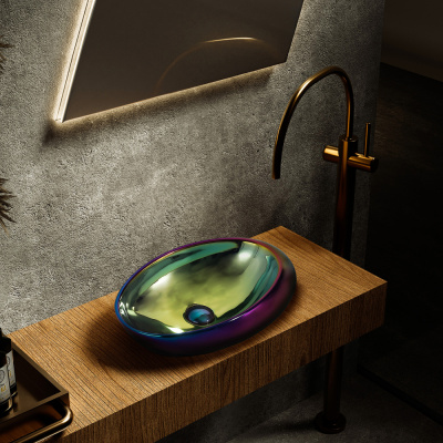 Раковина накладная ABBER Bequem хамелеон (AC2107Regen)