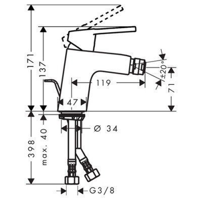 Смеситель для биде Hansgrohe - Logis Loop (71250000) Смеситель для биде Hansgrohe - Logis Loop (71250000)