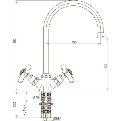 Смеситель для кухни Paini Liberty (17CR572LMKM)