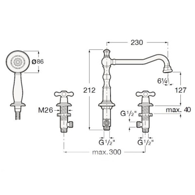 Смеситель для душа Roca - Carmen (5A094BC00)