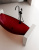 Прозрачная ванна ABBER Kristall подвесная красная (AT9704Rubin)