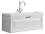 Подвесная тумба Aqwella Empire с одним ящиком в белом глянцевом цвете с умывальником из литьевого мрамора (Emp.01.10/W)