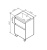 AM.PM X-Joy, База под раковину, напольная, 55 см, 2 ящика, белый глянец (M85AFSX0552WG)