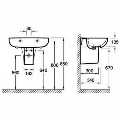 Полупьедестал для раковин Jacob Delafon (18566W-00)